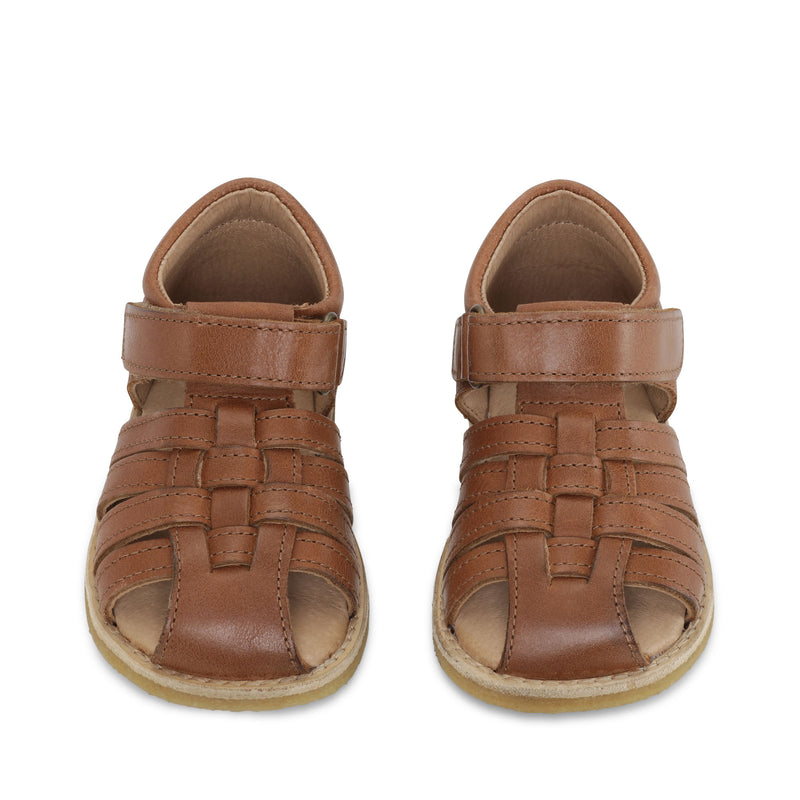 [konges slojd] Lapinou Strap Leather Sandal - Cognac