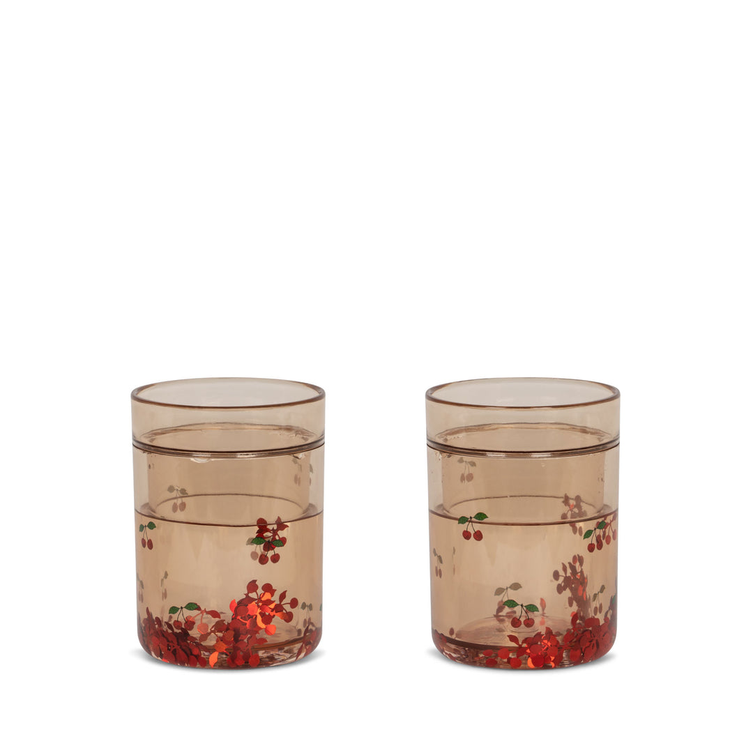 [konges slojd] 2pack glitter cups - cherry