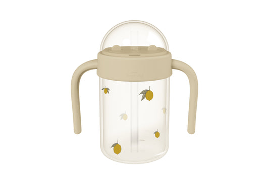 Konges slojd baby bottle with handle Lemon