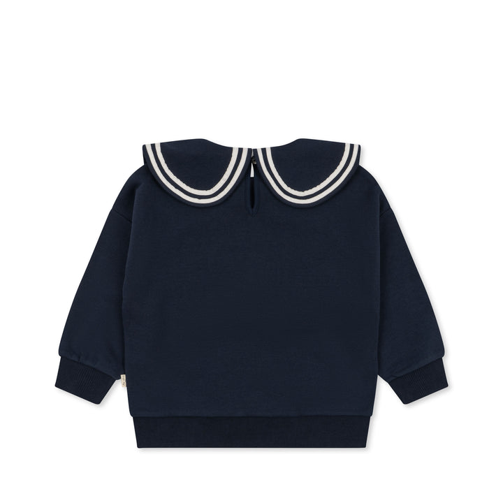 [Konges slojd] Lou Betty Collar Sweatshirt GOTS -  Total Eclipse