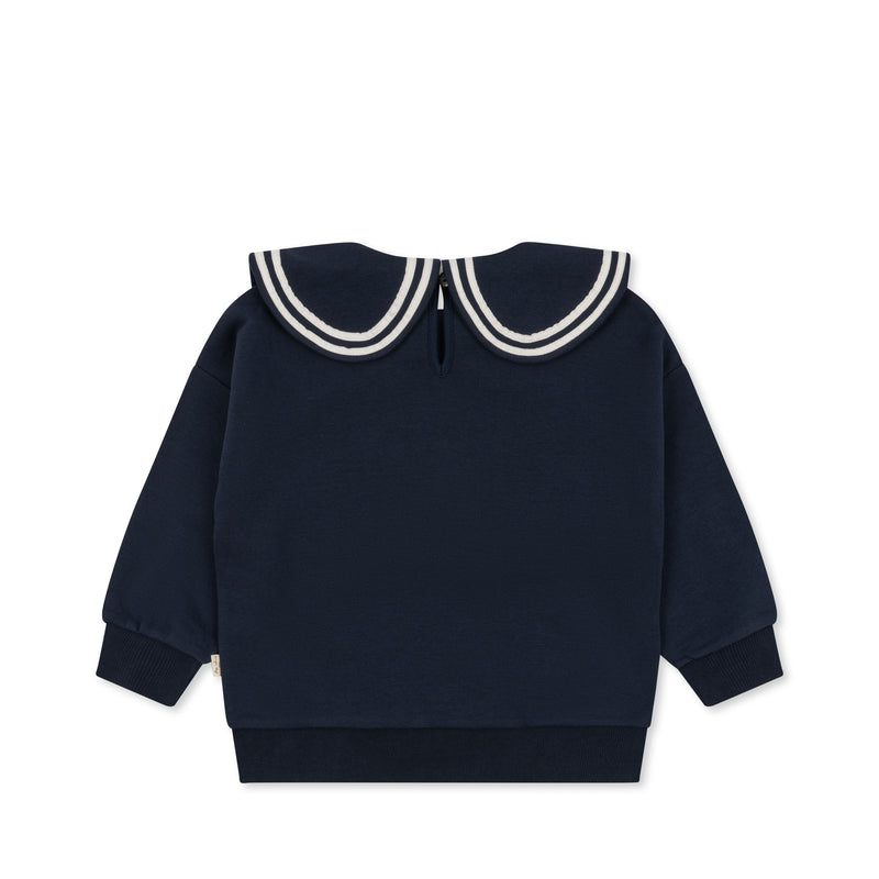 [Konges slojd] Lou Betty Collar Sweatshirt GOTS -  Total Eclipse