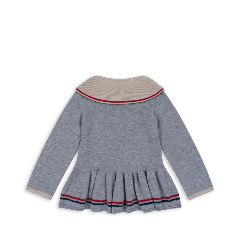 [Konges slojd] Maxime Knit Collar Blouse - Heart Stripe