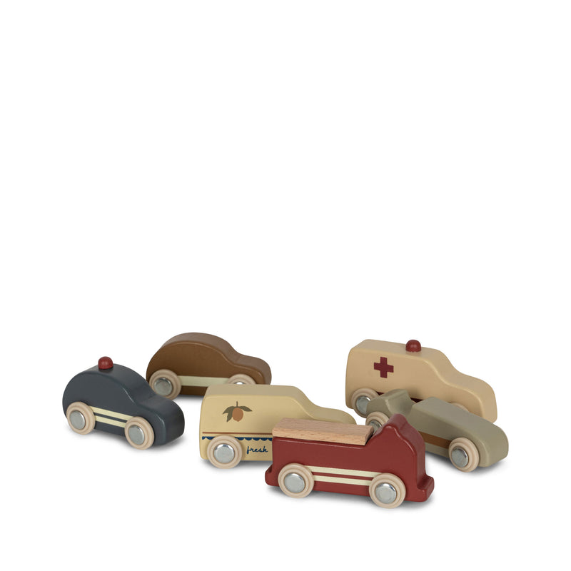 [Konges slojd] Wooden Mini Cars 9Pcs FSC