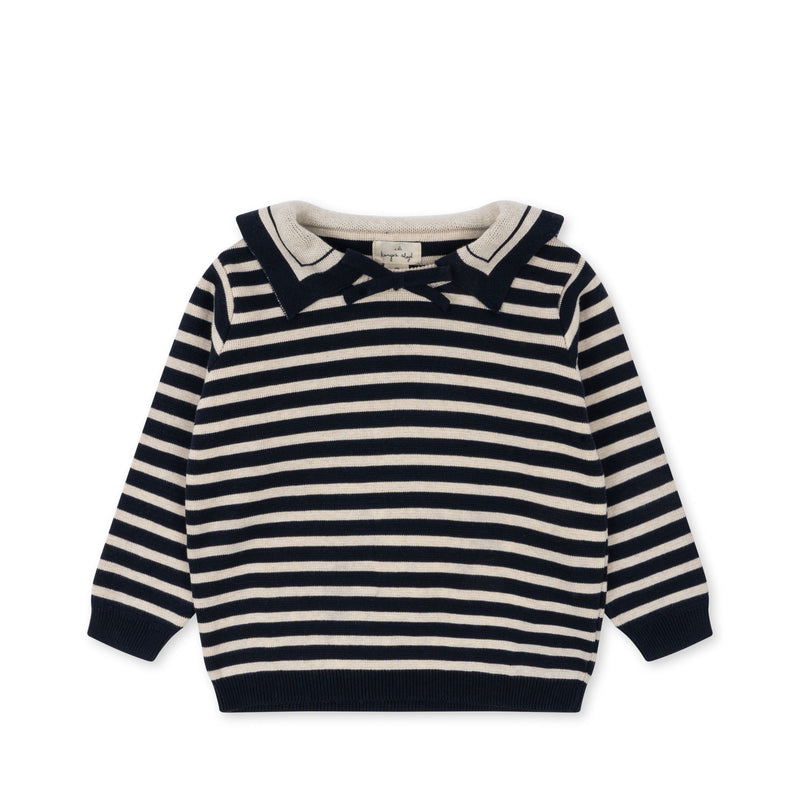 [Konges slojd] Seala Knit Blouse - Blue Stripe