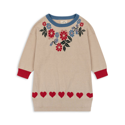 [Konges slojd] Eli Knit dress GOTS - Flower