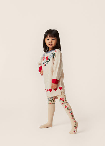 [Konges slojd] Eli Knit dress GOTS - Flower