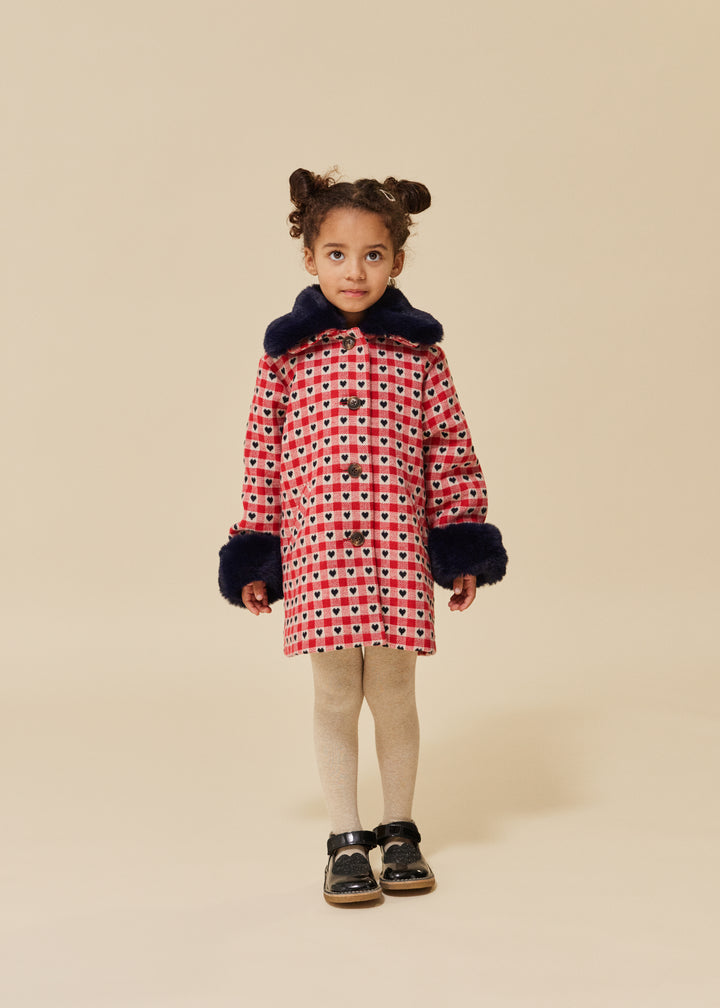 [Konges slojd] Nela Coat - Red Dahlia Check