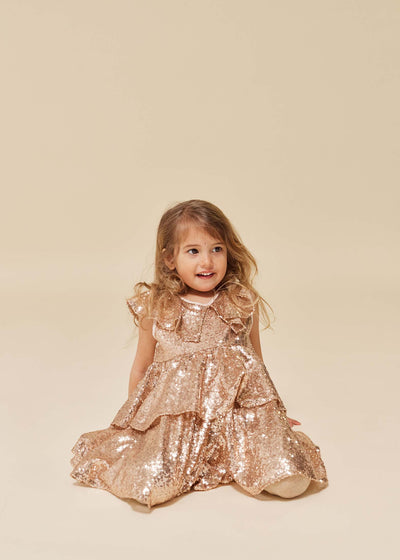 [Konges slojd] Starla Sequin Dress - Gold Blush