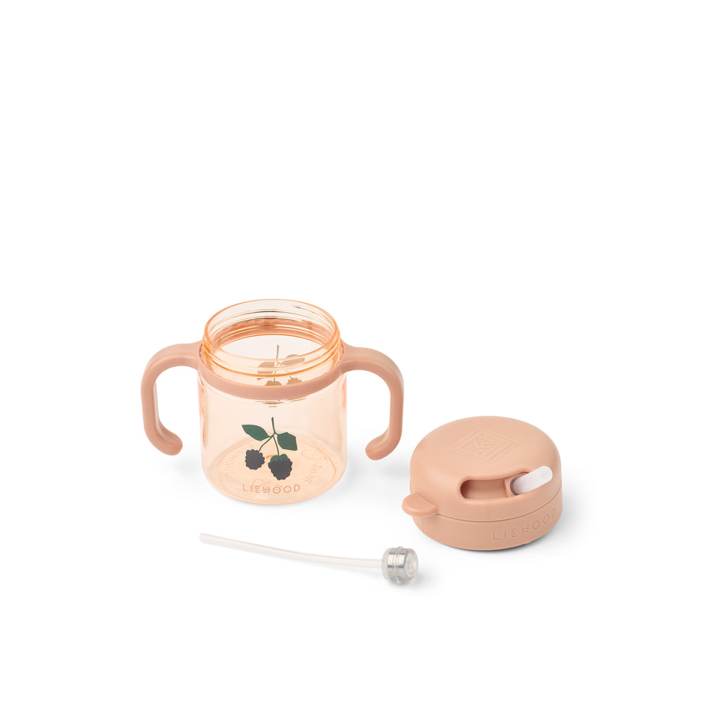 [Liewood]Kai Tritan Straw Cup 280ml-Berry / Pale Tuscany