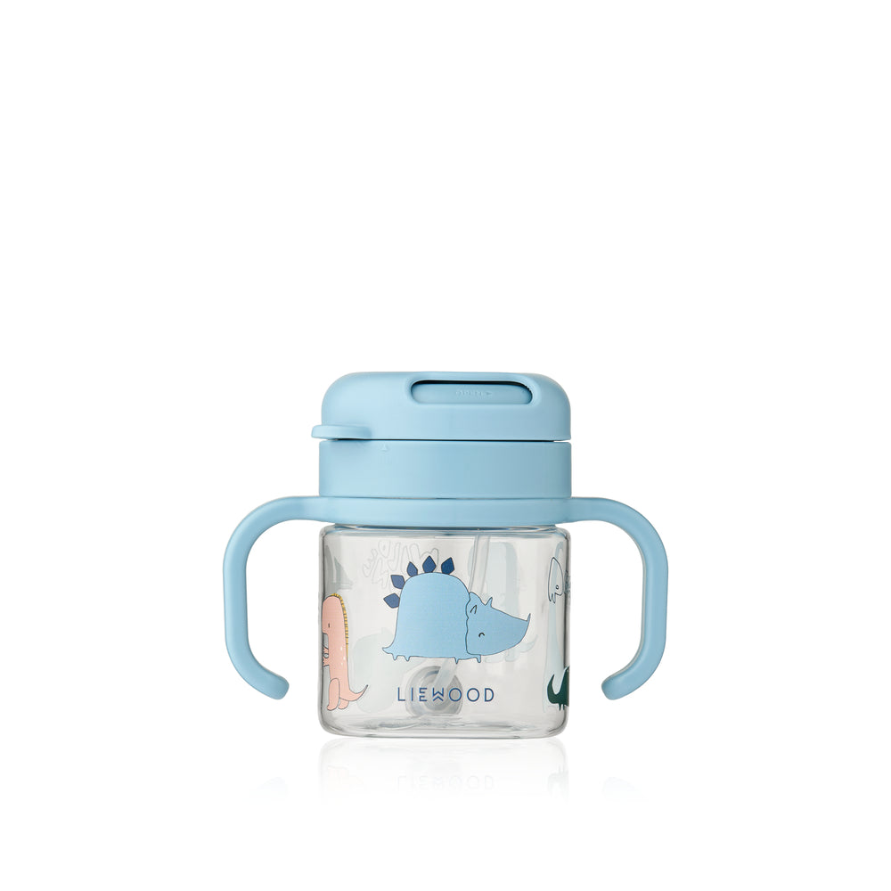 [Liewood]Kai Tritan Straw Cup 280ml-Dino roar / Sandy