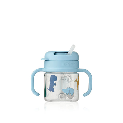 [Liewood]Kai Tritan Straw Cup 280ml-Dino roar / Sandy