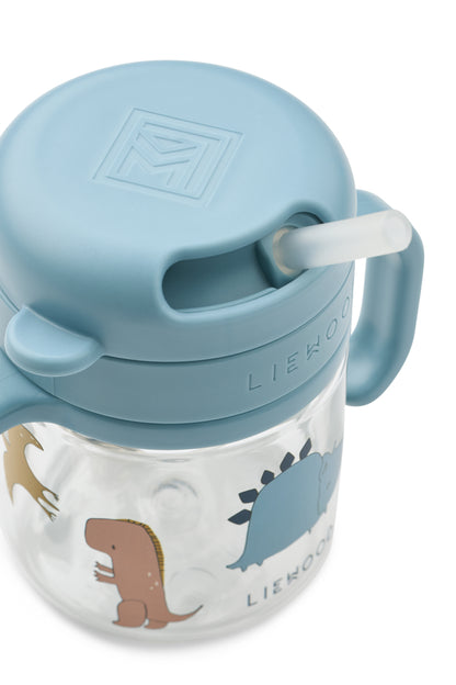 [Liewood]Kai Tritan Straw Cup 280ml-Dino roar / Sandy