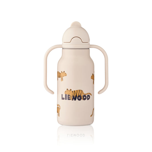 [Liewood] Kimmie Steel Water Bottle 250ml - Tiger/Sandy