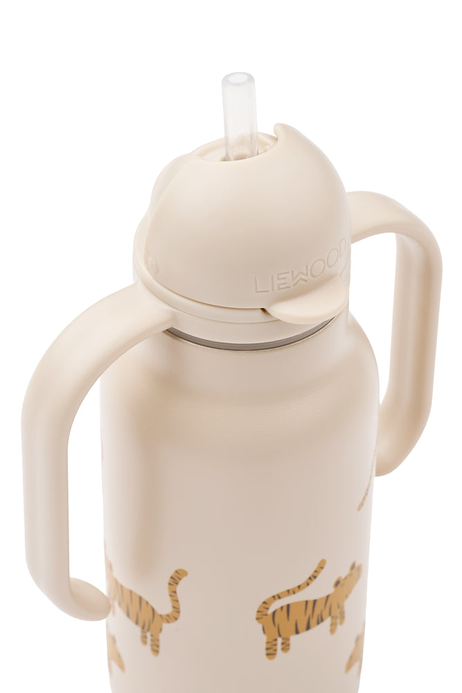 [Liewood] Kimmie Steel Water Bottle 250ml - Tiger/Sandy