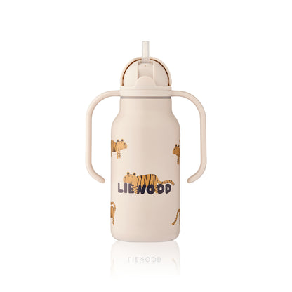 [Liewood] Kimmie Steel Water Bottle 250ml - Tiger/Sandy