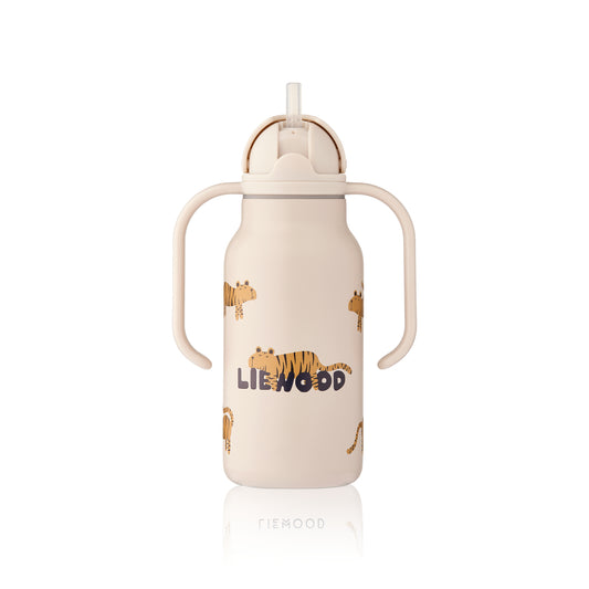 [Liewood] Kimmie Steel Water Bottle 250ml - Tiger/Sandy