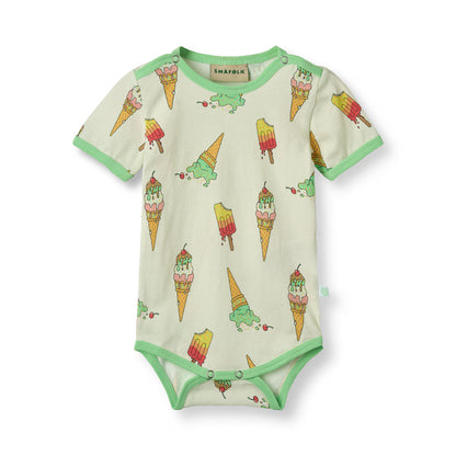 [Smafolk] Short Sleeved Baby Body With Ice Cream