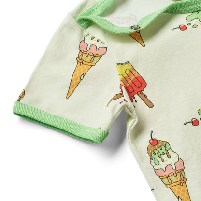 [Smafolk] Short Sleeved Baby Body With Ice Cream