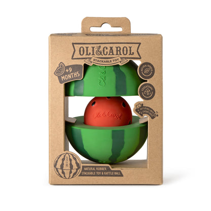 [Oli&Carol]Watermelon Stackable Toy & Rattle Ball