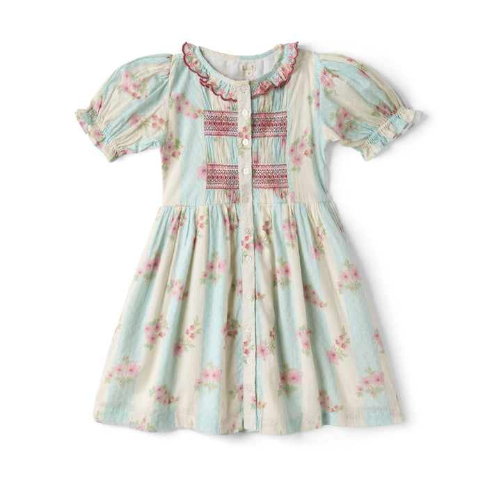 [Lali Kids] Ivy Dress - Minty Stripe Print