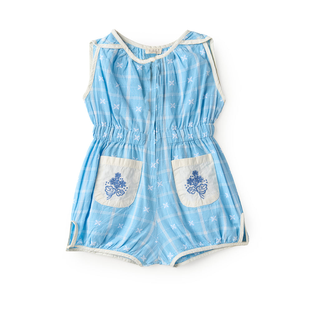 [Lali Kids] Sun suit - Vintage Blue Plaid