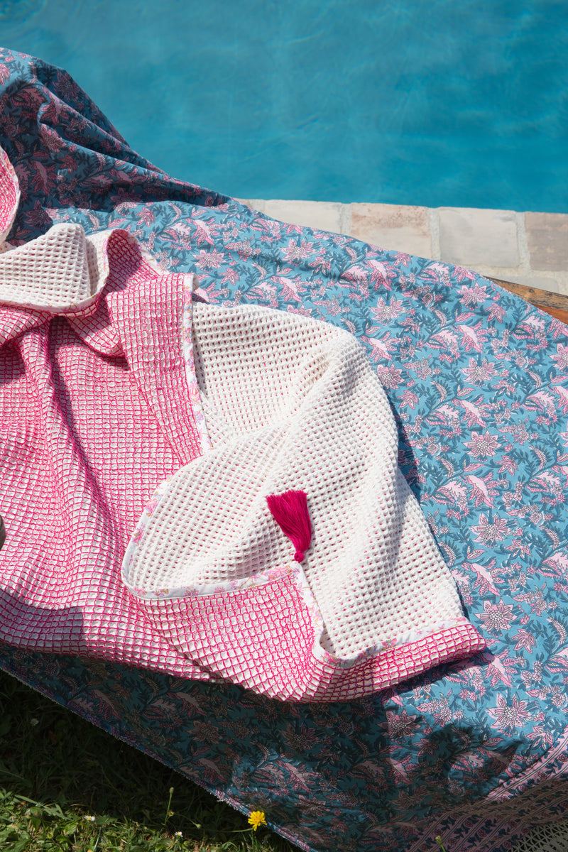 [Louise Misha] Beach Towel Lanita Cotton Waffle -Pink