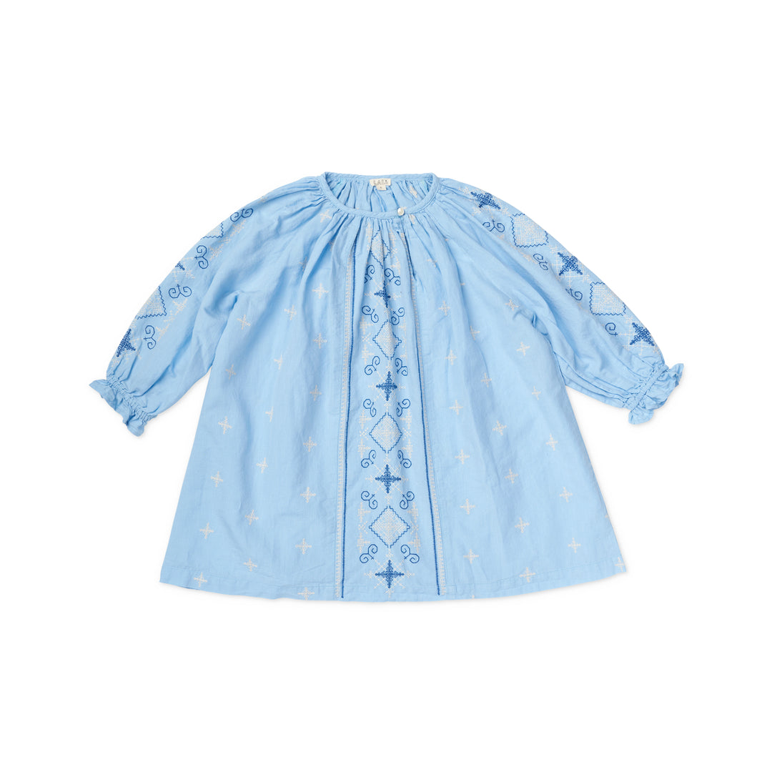 [Lali Kids] Crocus Dress in Airy Blue Linen