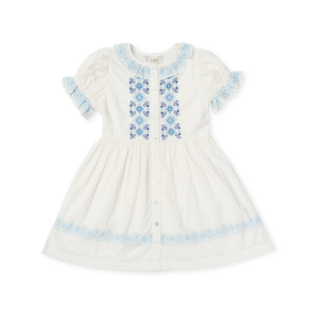 [Lali Kids] Ivy Dress - Opaline Embroidery