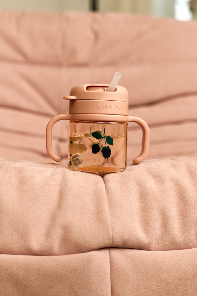 [Liewood]Kai Tritan Straw Cup 280ml-Berry / Pale Tuscany
