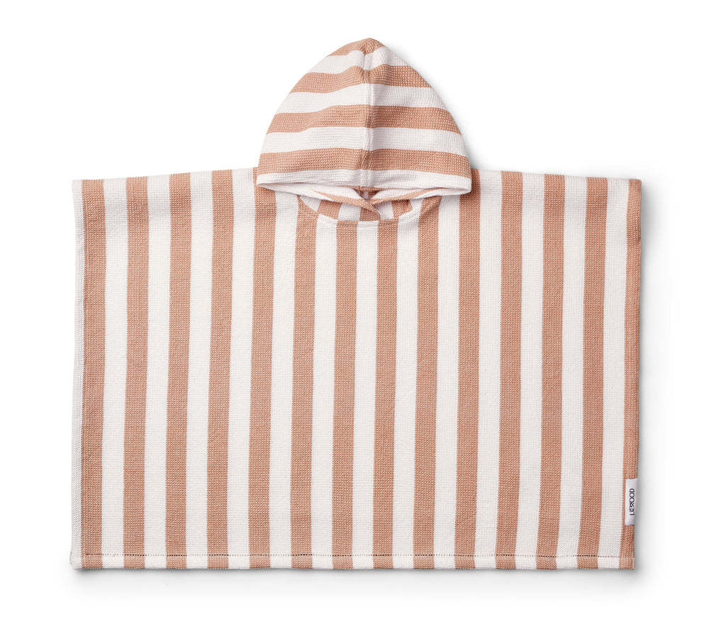 [Liewood] Paco Junior Poncho - Y/D Stripes White / Tuscany Rose