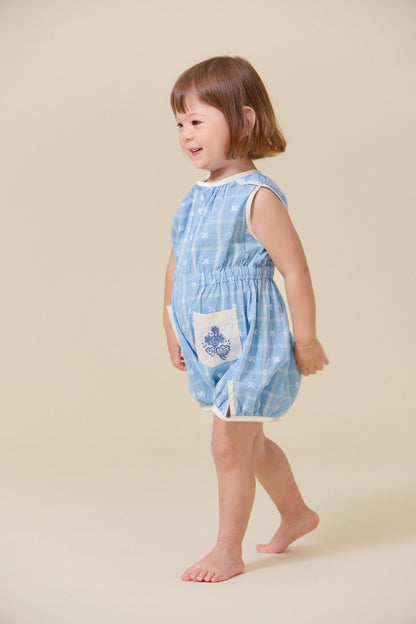 [Lali Kids] Sun suit - Vintage Blue Plaid