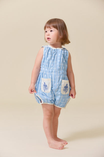[Lali Kids] Sun suit - Vintage Blue Plaid