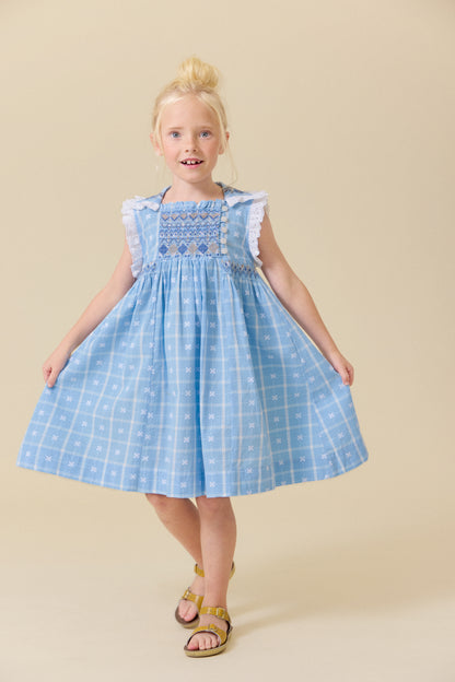 [Lali Kids] Isla Dress - Vintage Blue Plaid