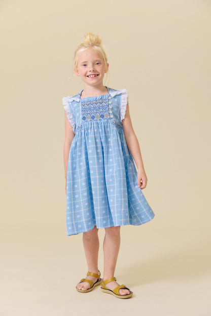 [Lali Kids] Isla Dress - Vintage Blue Plaid
