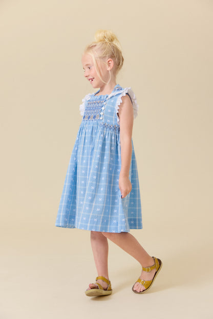 [Lali Kids] Isla Dress - Vintage Blue Plaid