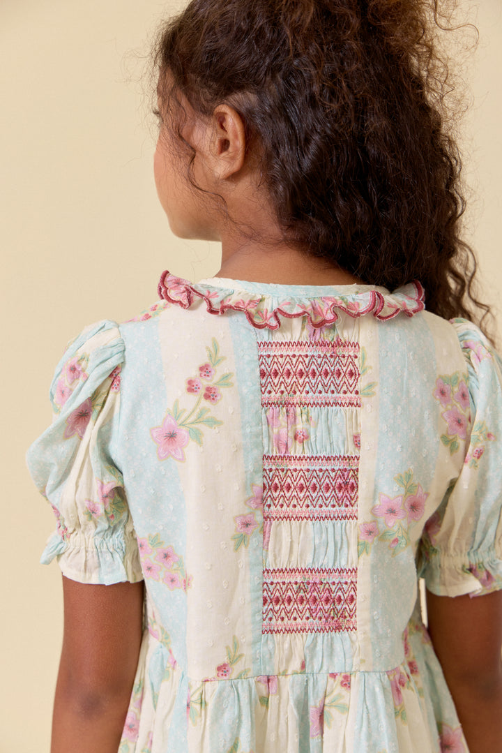 [Lali Kids] Ivy Dress - Minty Stripe Print