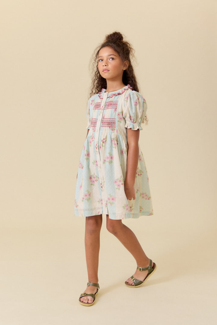 [Lali Kids] Ivy Dress - Minty Stripe Print