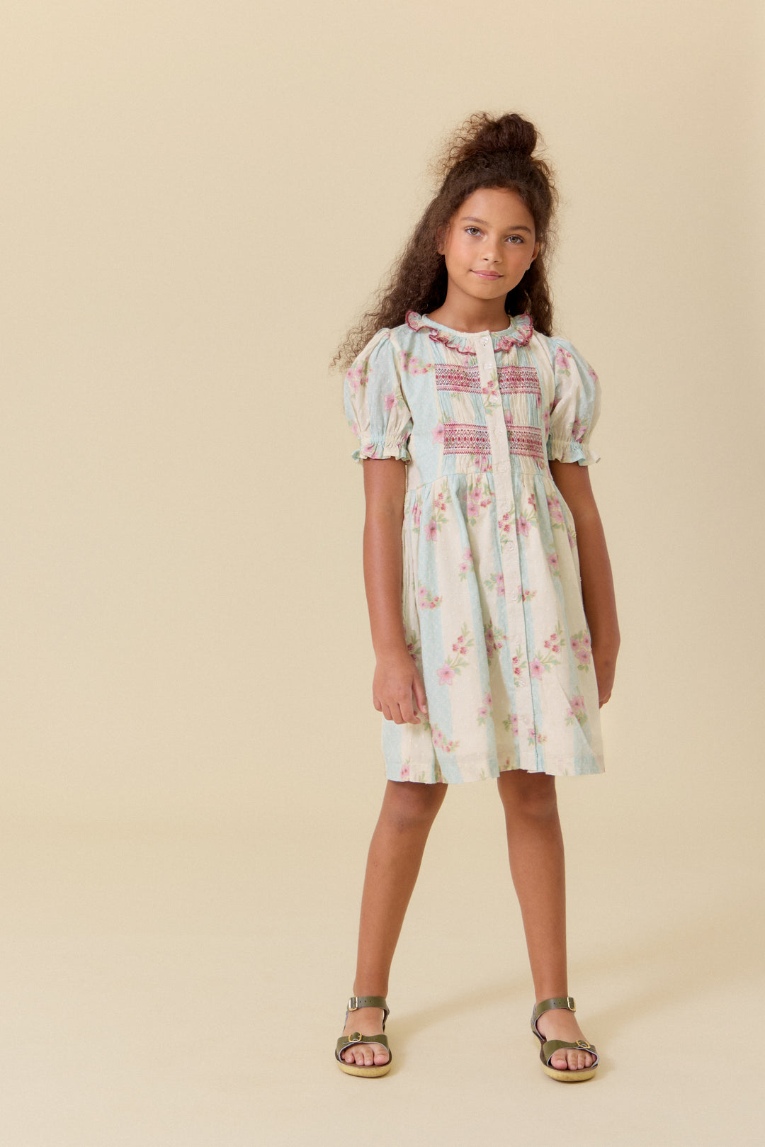 [Lali Kids] Ivy Dress - Minty Stripe Print