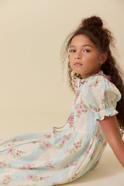 [Lali Kids] Ivy Dress - Minty Stripe Print
