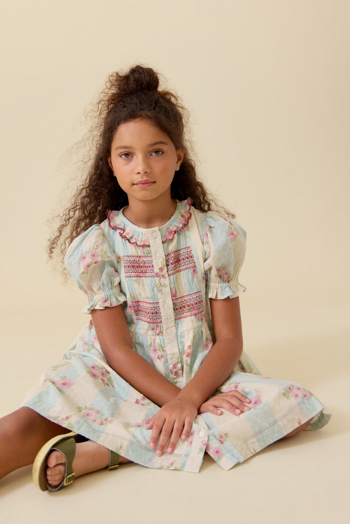[Lali Kids] Ivy Dress - Minty Stripe Print
