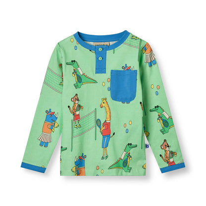 [Smafolk] Long Sleeved Top Tennis play - Minty Green Tea