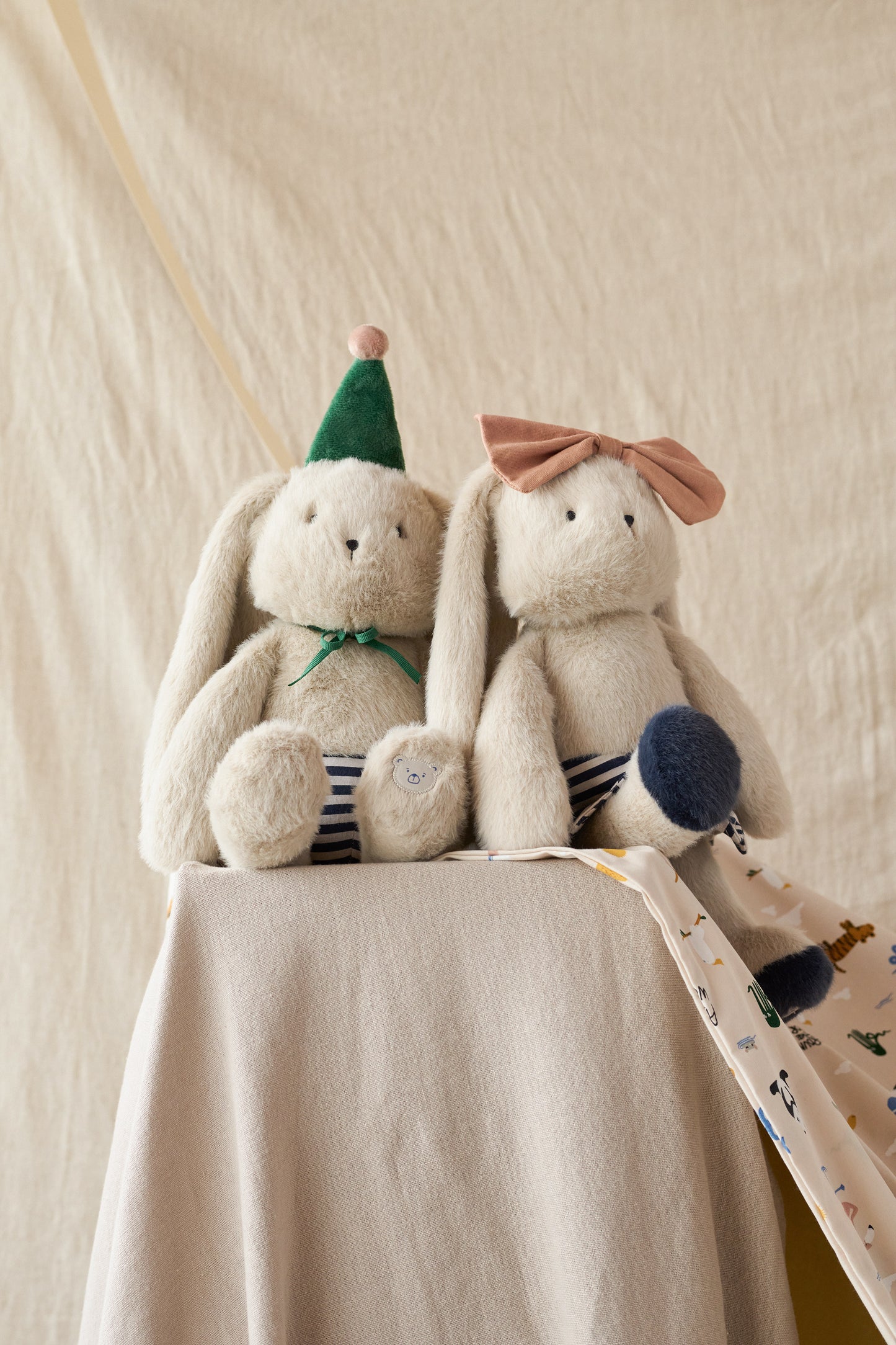 [Liewood] Babette Rabbit Celebration Teddy- Mist /Navy Stripe Mix