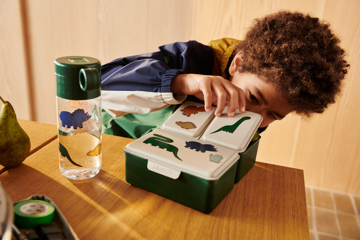 [Liewood] Clemence Tritan Bottle 350ml - Dinosaurs / Mist