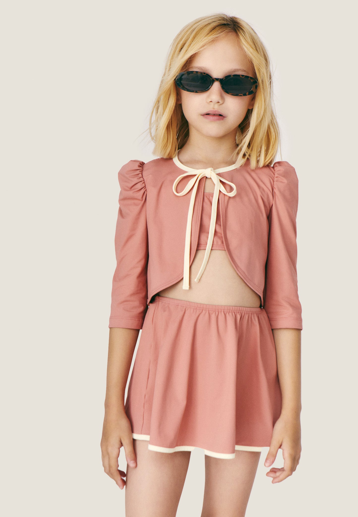 [Mipounet]Noelie Cardigan - Ecru/Terracota