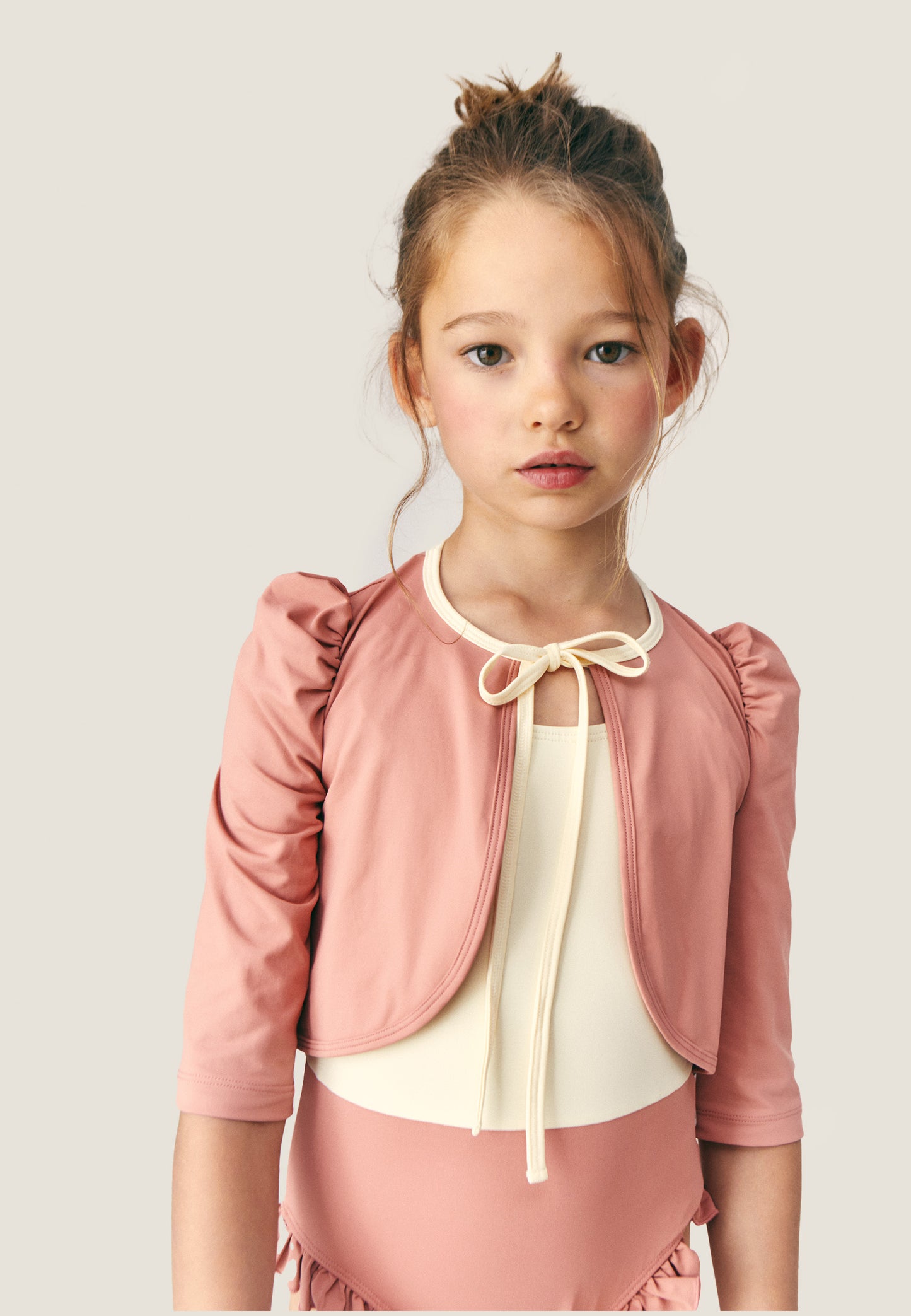[Mipounet]Noelie Cardigan - Ecru/Terracota