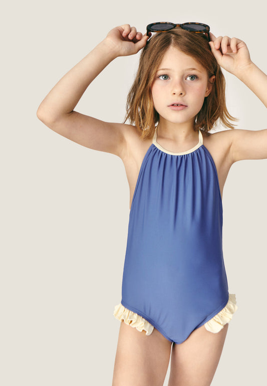 [Mipounet]Chiara Swimwear - Ecru/Blue