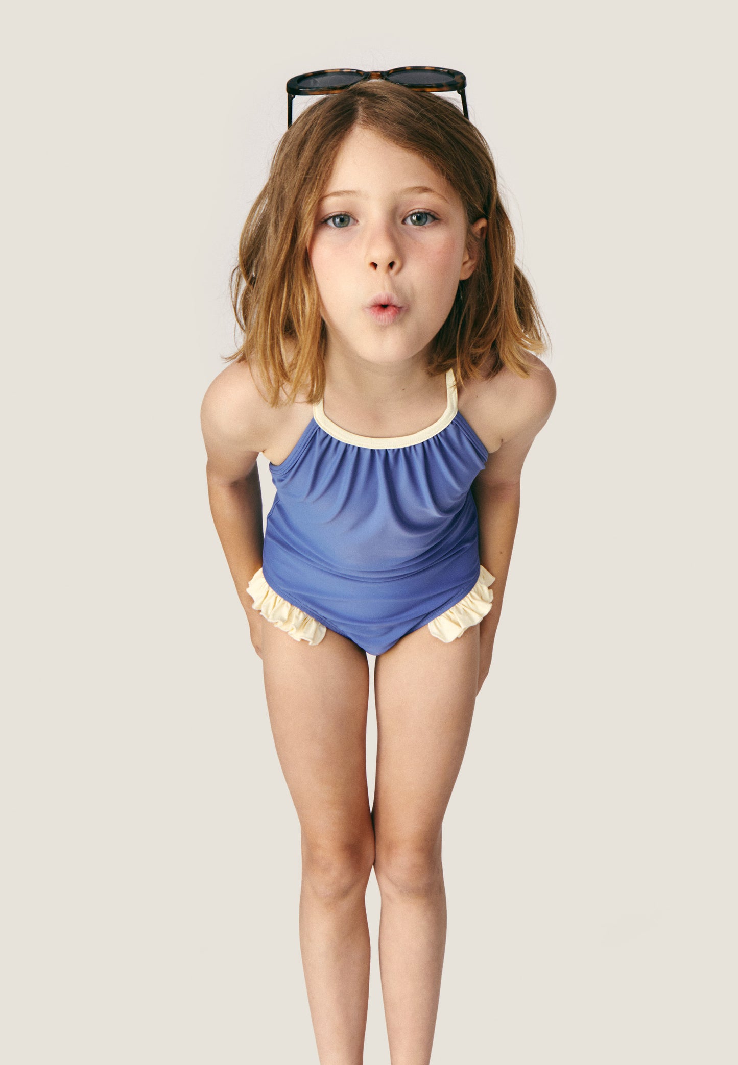 [Mipounet]Chiara Swimwear - Ecru/Blue