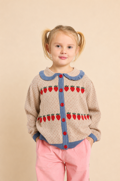[Floss]Louise Cardigan - Warm Cotton Berry