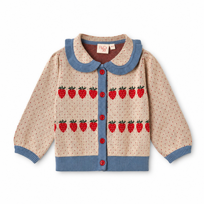 [Floss]Louise Cardigan - Warm Cotton Berry
