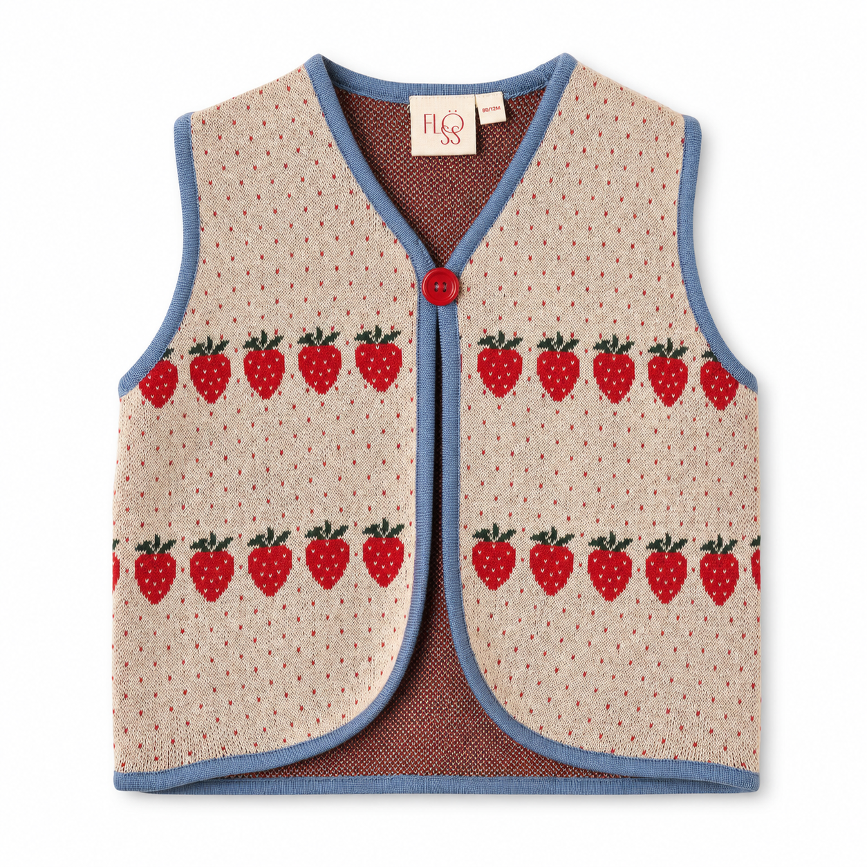 [Floss]Louise Vest- Warm Cotton Berry